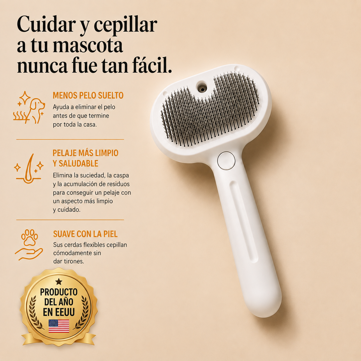 Cepillo de Vapor para Mascotas