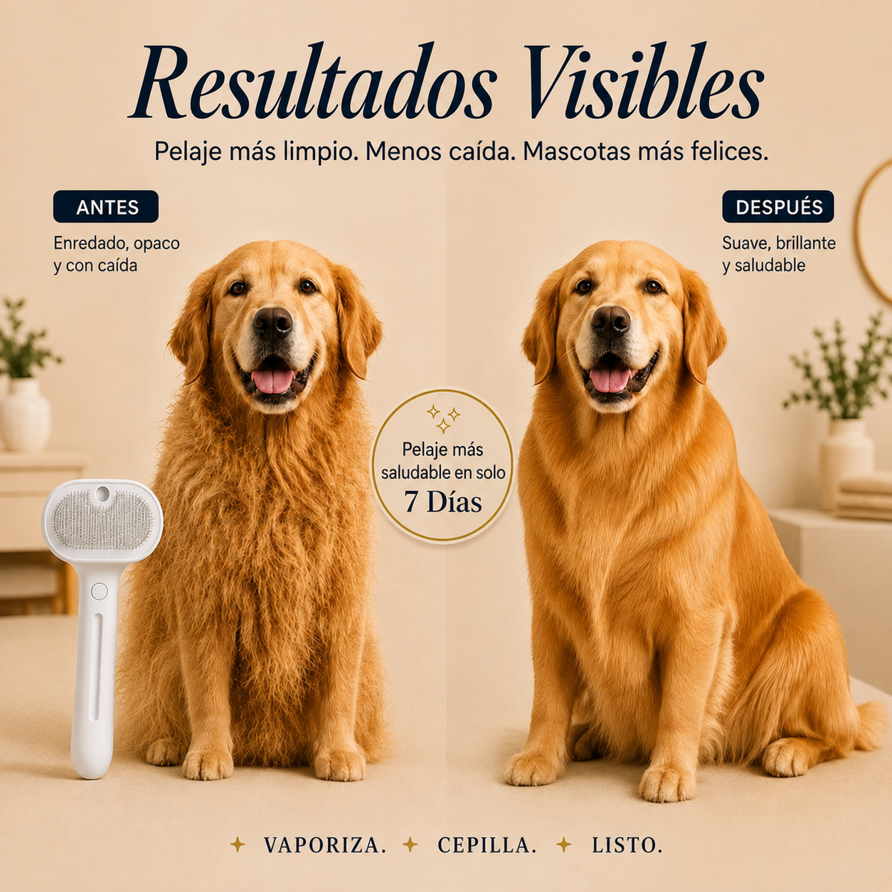 Cepillo de Vapor para Mascotas